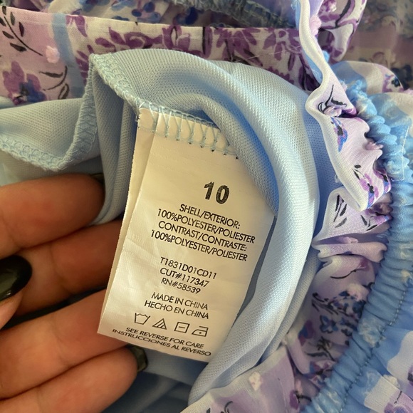 Off the shoulder girls peasant dress kneelength - Picture 3 of 3